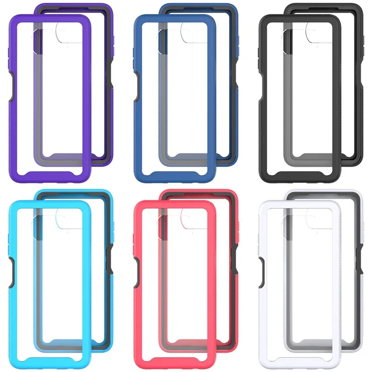 Für Xiaomi Poco X3 NFC Handy-Cover Stoßfeste PC + TPU-Hybridtasche - Schwarz