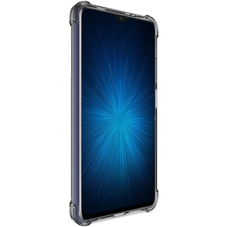 IMAK для Xiaomi Poco M3 Шелковистый противоударный чехол из TPU с защитной пленкой для экрана - Прозрачный черный