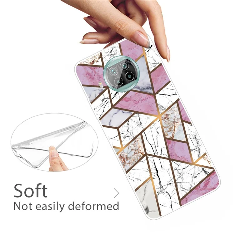 Étui de protection imprimé en marbre transparent en TPU pour Xiaomi Mi 10T Lite 5G / Redmi Note 9 Pro 5G / Mi 10i 5G - Style Q