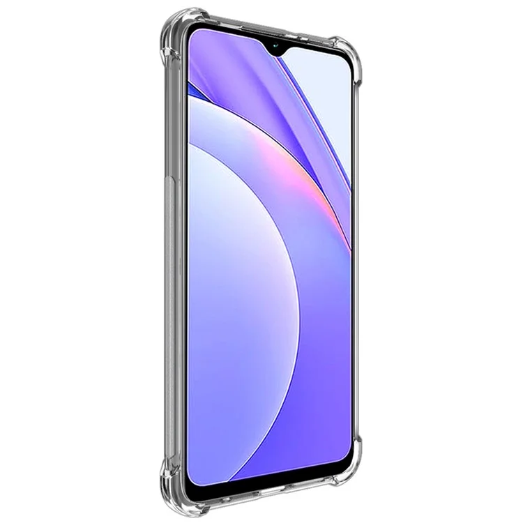 IMAK Silky Soft TPU Case per Xiaomi Redmi Note 9 4G (Qualcomm Snapdragon 662) con Film Protettivo per lo Schermo - Trasparente
