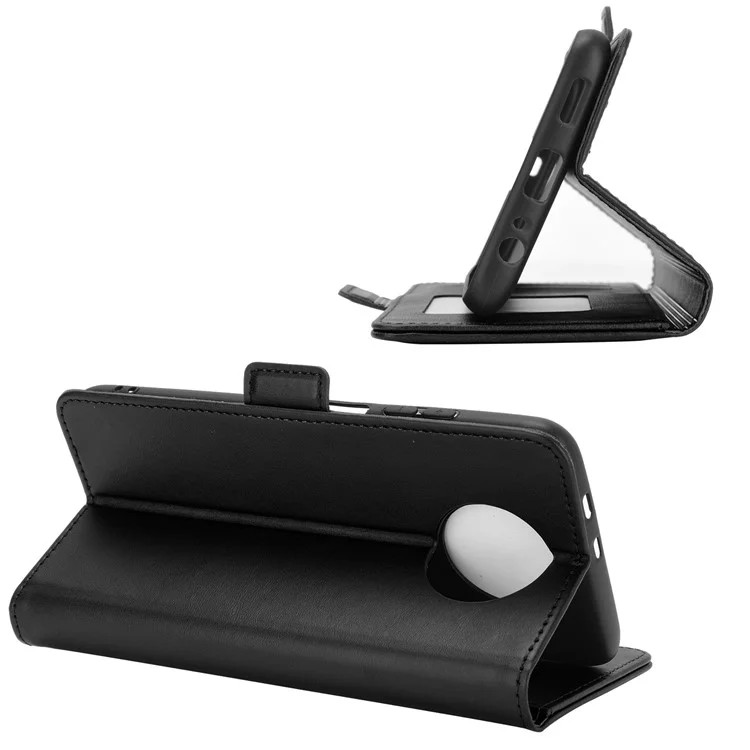 Cubierta de Caja de Cuero Imán de Doble Cierre Para Xiaomi Redmi Note 9t 5G / Nota 9 5G - Negro