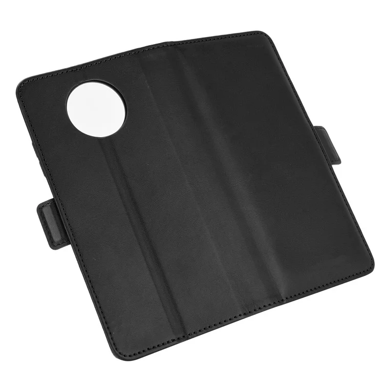 Cubierta de Caja de Cuero Imán de Doble Cierre Para Xiaomi Redmi Note 9t 5G / Nota 9 5G - Negro