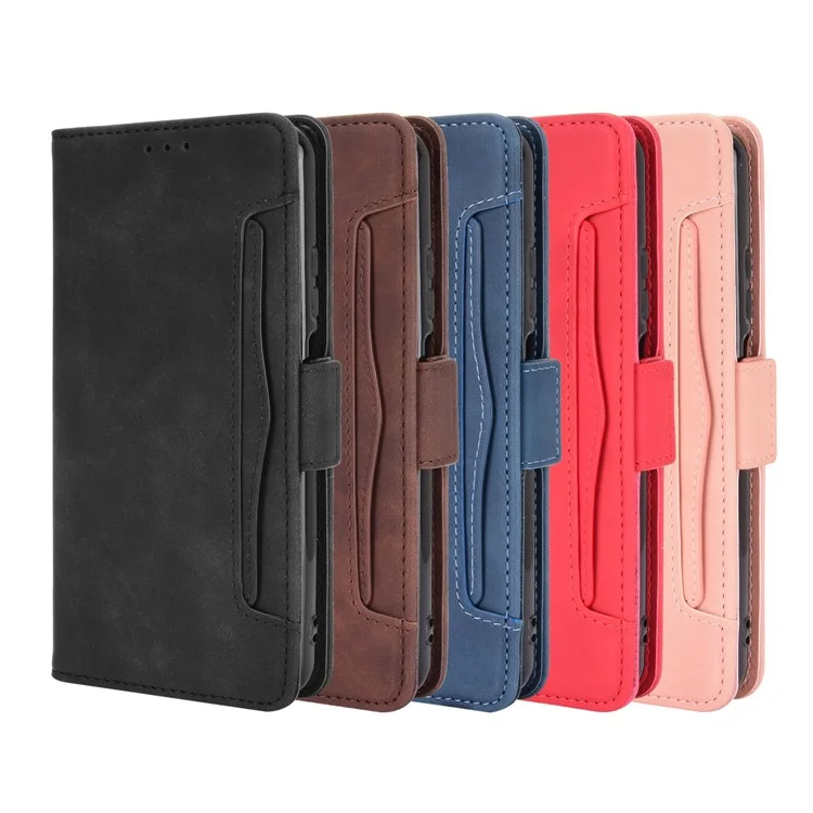 Multiple Card Slots Wallet Case Stand TPU + PU Leather Cover Case for Xiaomi Redmi Note 9 4G/9 Power/Redmi 9T - Black