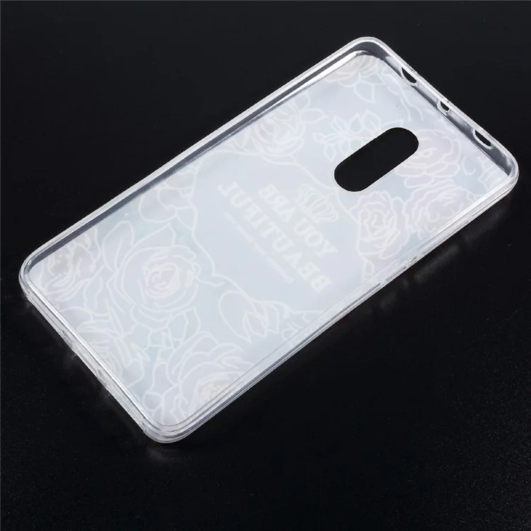 Embossed Pattern TPU Shell Cover for Xiaomi Redmi Note 4 - You Are Beautiful