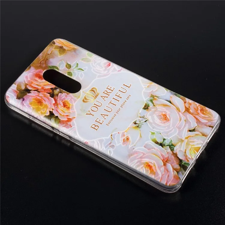 Embossed Pattern TPU Shell Cover for Xiaomi Redmi Note 4 - You Are Beautiful