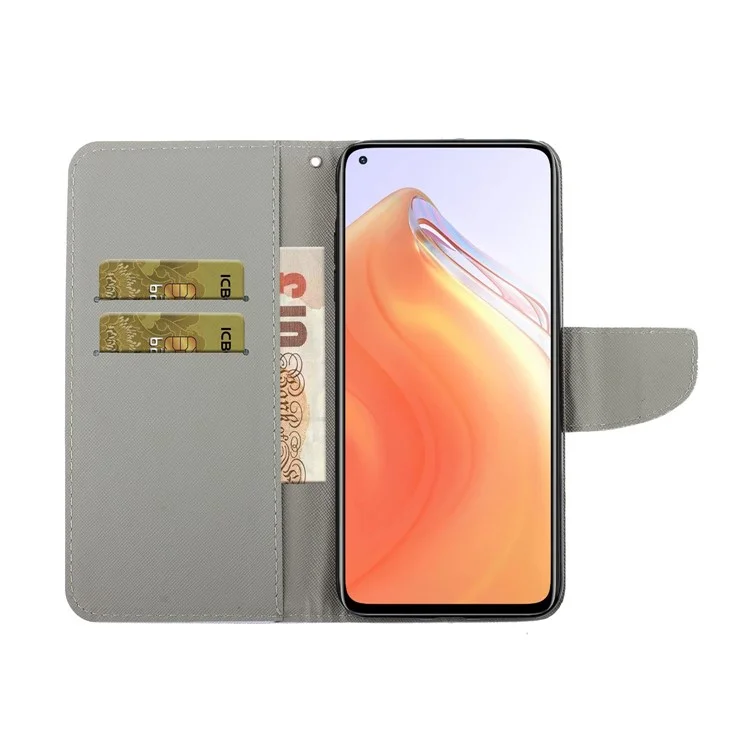 PU Leather Wallet Stand Phone Case for Xiaomi Mi 10T Pro 5G / Mi 10T 5G / Redmi K30S - Butterfly