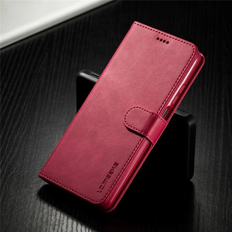 LC.IMEEKE Leather Wallet Case for Xiaomi Mi 10T Lite 5G / Redmi Note 9 Pro 5G / Mi 10i 5G Stand Shell - Rose