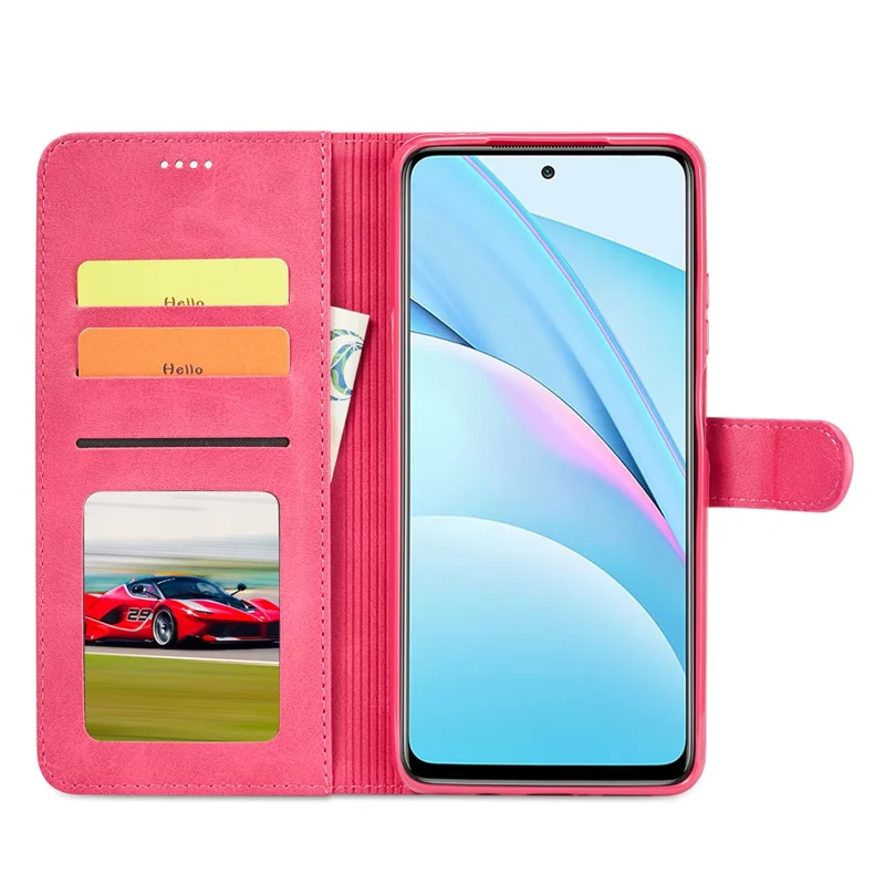 LC.IMEEKE Leather Wallet Case for Xiaomi Mi 10T Lite 5G / Redmi Note 9 Pro 5G / Mi 10i 5G Stand Shell - Rose