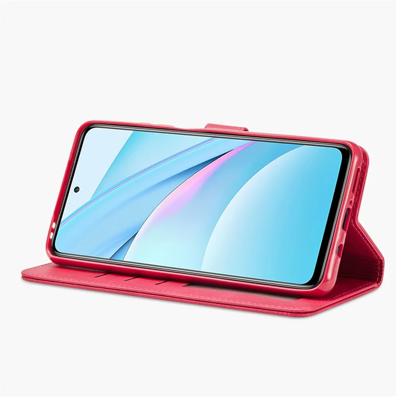 LC.IMEEKE Leather Wallet Case for Xiaomi Mi 10T Lite 5G / Redmi Note 9 Pro 5G / Mi 10i 5G Stand Shell - Rose