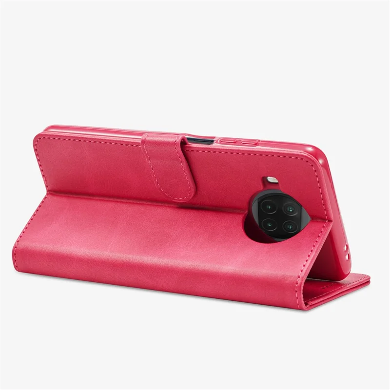 LC.IMEEKE Leather Wallet Case for Xiaomi Mi 10T Lite 5G / Redmi Note 9 Pro 5G / Mi 10i 5G Stand Shell - Rose