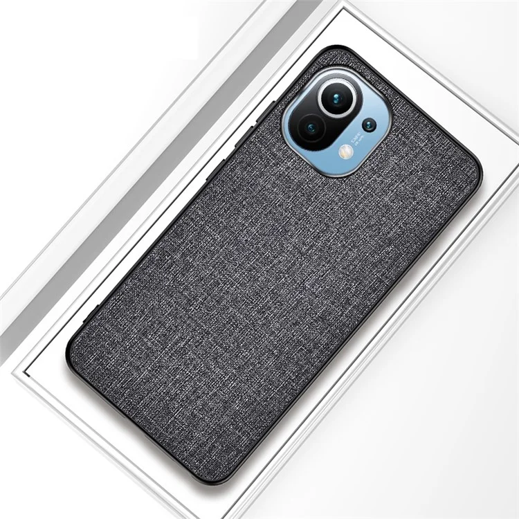 TPU + PC + Cloth Phone Cover Для Xiaomi Mi 11 - Серый