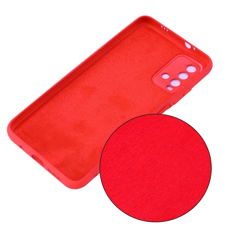 Case de Cubierta de Silicona Líquida Suave a Prueba de Golpes Para Xiaomi Redmi Note 9 4G (Qualcomm 662)/ Redmi 9 Power/ Redmi 9T - Rojo