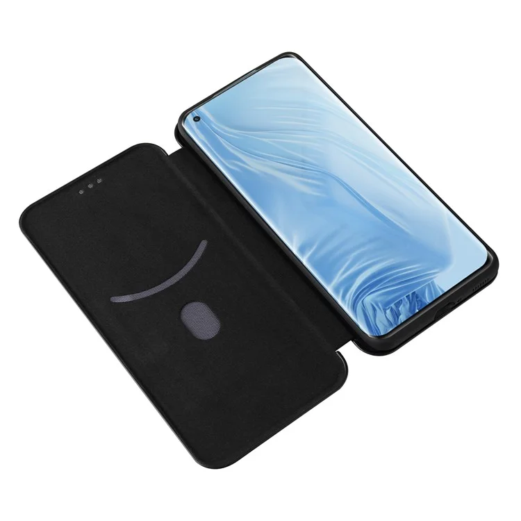 Textura de Fibra de Carbono Auto-absorvido de Celular de Celular Para Xiaomi Mi 11 - Preto