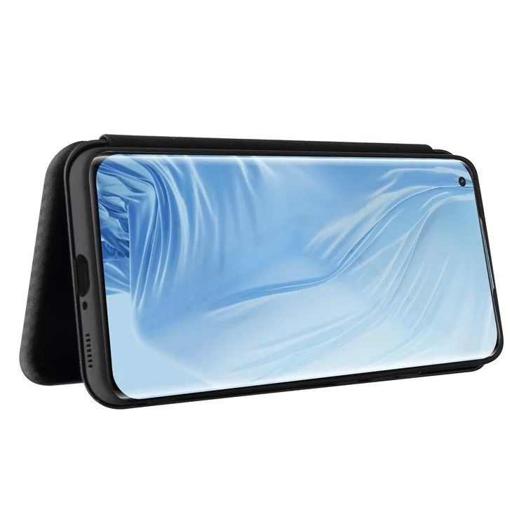 Textura de Fibra de Carbono Auto-absorvido de Celular de Celular Para Xiaomi Mi 11 - Preto