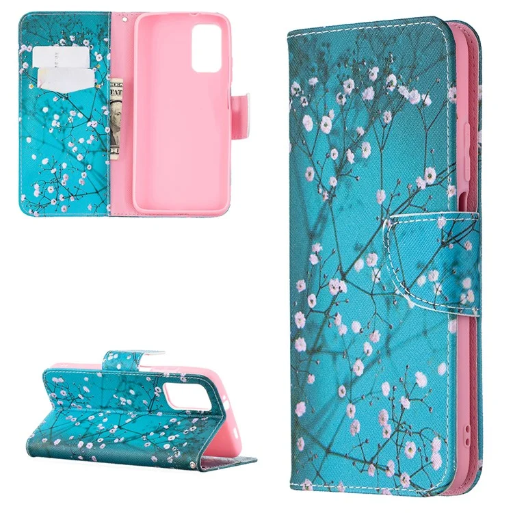 Wallet Pattern Printing Stand Phone Case Cover for Xiaomi Poco M3 - Wintersweet