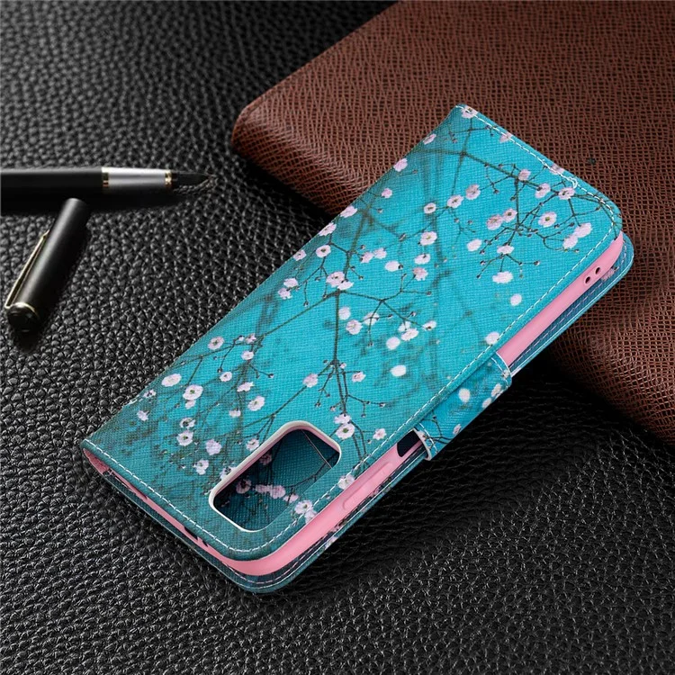 Wallet Pattern Printing Stand Phone Case Cover for Xiaomi Poco M3 - Wintersweet