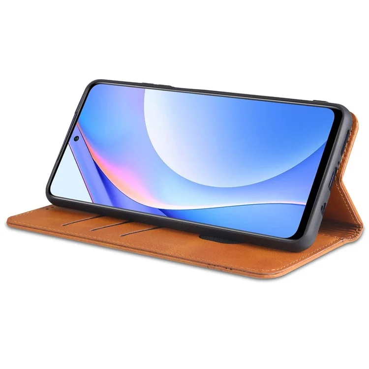 Azns Case di Supporto Per Guscio in Pelle Auto-assorbito Per Xiaomi Mi 10T Lite 5G/10i 5G/Redmi Note 9 Pro 5G - Marrone