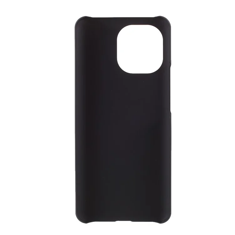 Rubberized Plastic Cell Phone Cover for Xiaomi Mi 11 - Black