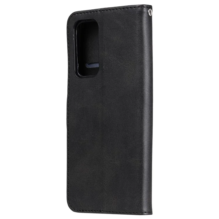 Case de Billetera de Cuero de Bolsillo Con Cremallera Para Xiaomi Mi 10T 5G / mi 10T Pro 5G / Redmi K30s - Negro