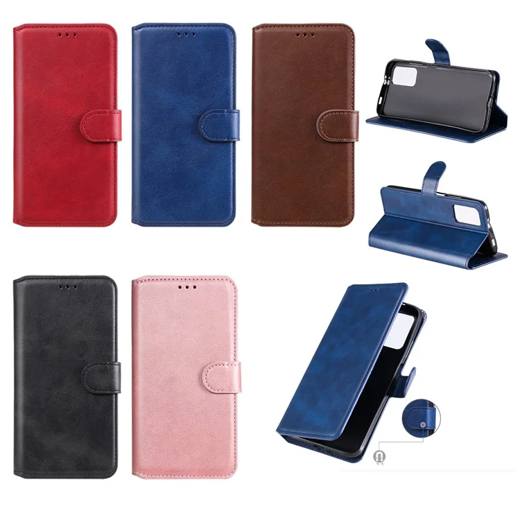 Étui en cuir à rabat classique pour téléphone portable pour Xiaomi Poco M3 / Redmi Note 9 4G (Qualcomm Snapdragon 662) / Redmi 9T / Redmi 9 Power - Noir
