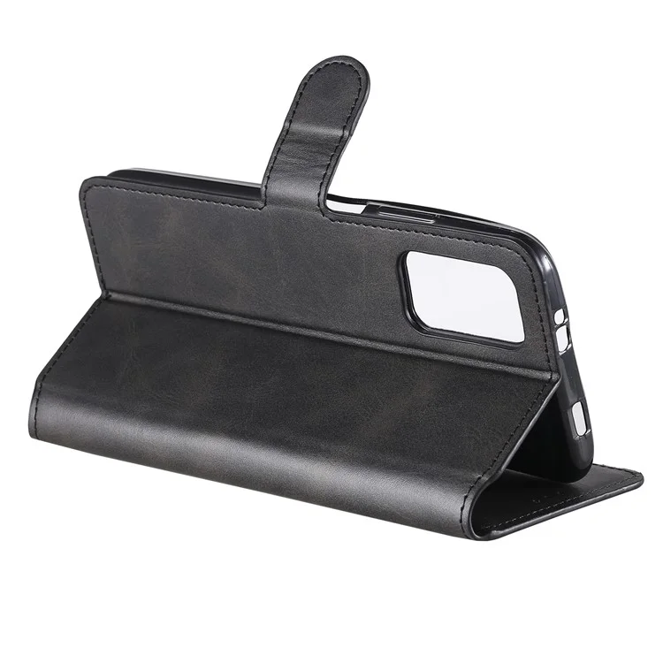 Étui en cuir à rabat classique pour téléphone portable pour Xiaomi Poco M3 / Redmi Note 9 4G (Qualcomm Snapdragon 662) / Redmi 9T / Redmi 9 Power - Noir