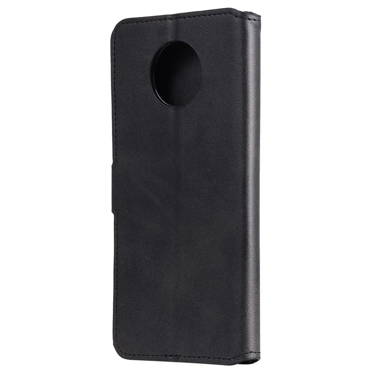 Classic Wallet Stand Flip Leather Case de Teléfono Para Xiaomi Redmi Note 9 5G / Redmi Nota 9t 5g - Negro