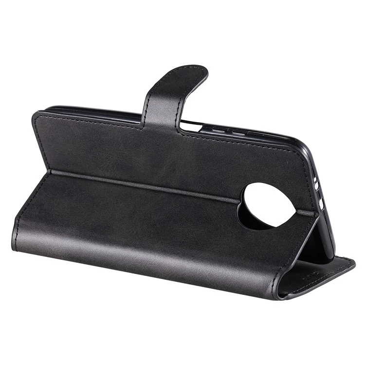 Classic Wallet Stand Flip Leather Case de Teléfono Para Xiaomi Redmi Note 9 5G / Redmi Nota 9t 5g - Negro