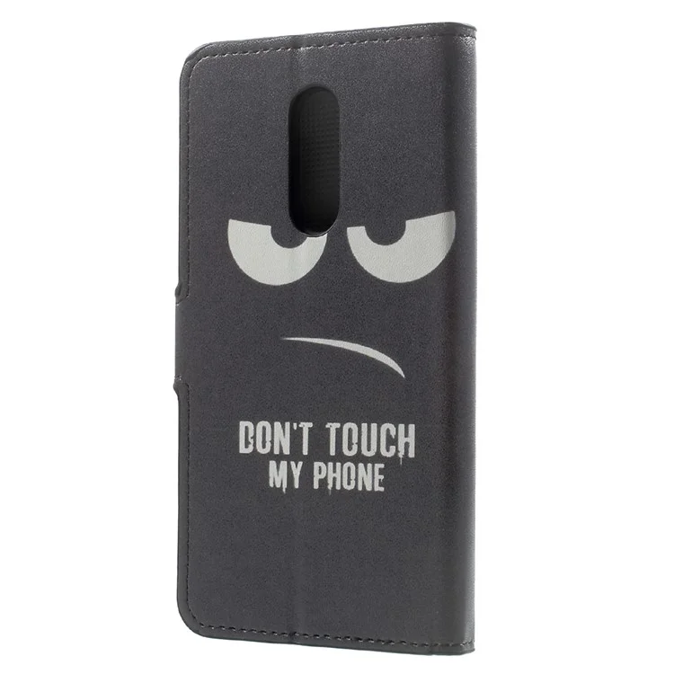 Wallet Leather Folio Pattern Case Cover for Xiaomi Redmi Note 4 -  Do not Touch My Phone