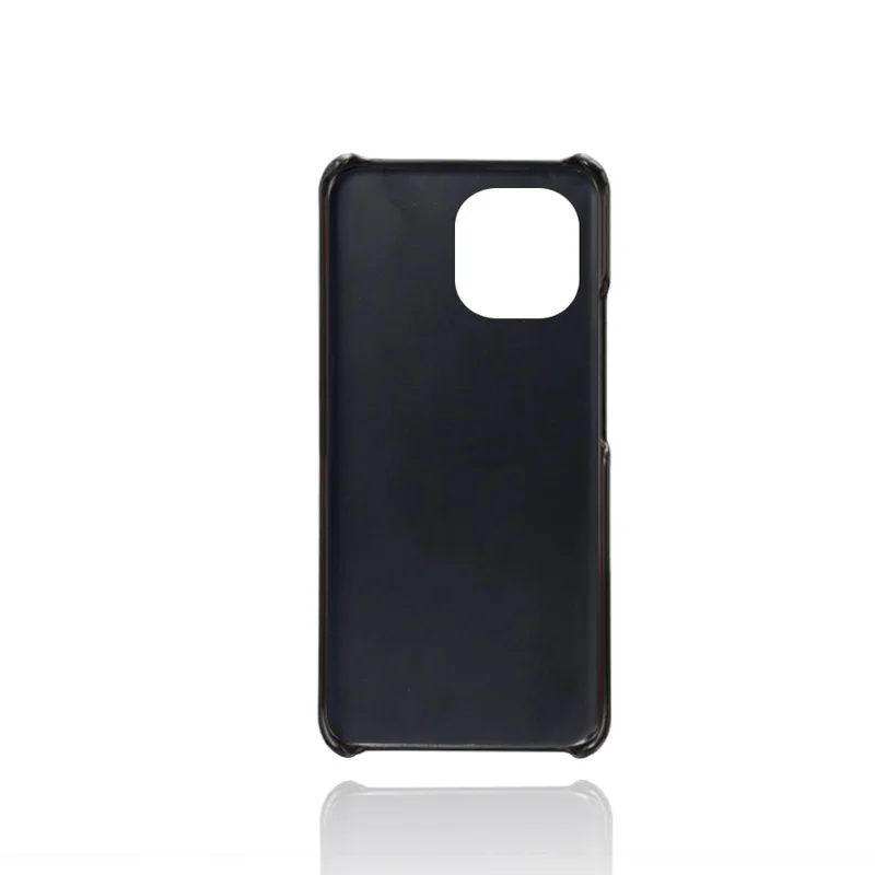 KSQ PU Leather+пластиковый Корпус с 2 Картами Для Xiaomi Mi 11 - Черный