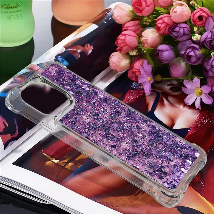Coque de protection pour téléphone Dynamic Quicksand Shock-absorbing TPU pour Xiaomi Mi 11 - Violet