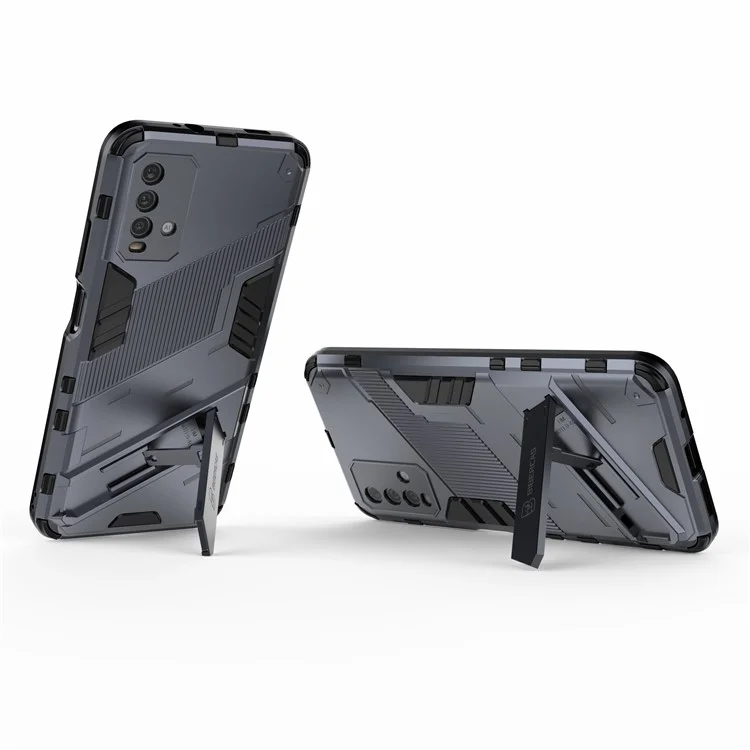 Diseño de Kickstand PC Anti-Drop + TPU Hybrid Telephip Cover Para Xiaomi Redmi Note 9 4G (Qualcomm Snapdragon 662) / Redmi 9 Potencia / Redmi 9t - Rosa