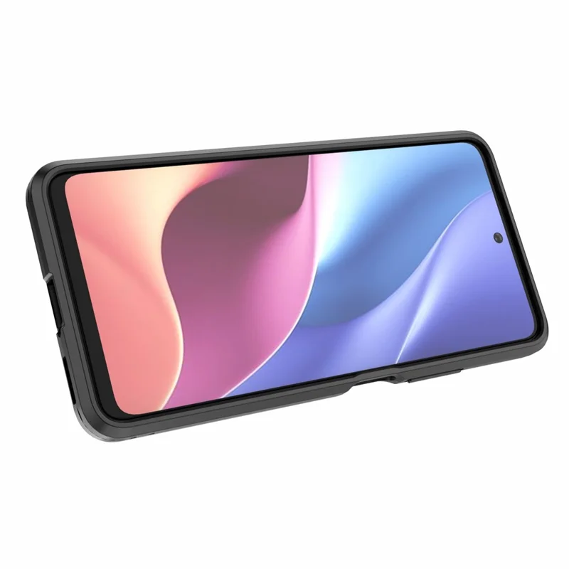 Дизайн Kickstand Anti-Drop PC + TPU Hybrid Phone Cover Для Xiaomi Redmi K40 Pro / Redmi K40 / Redmi K40 Pro+ / Mi 11i / Поко F3 - Зеленый