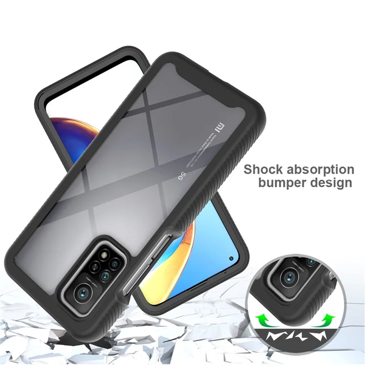 Coque hybride TPU + PC pour Xiaomi Mi 10T 5G/Mi 10T Pro 5G/Redmi K30S - Protection anti-chocs - Noir