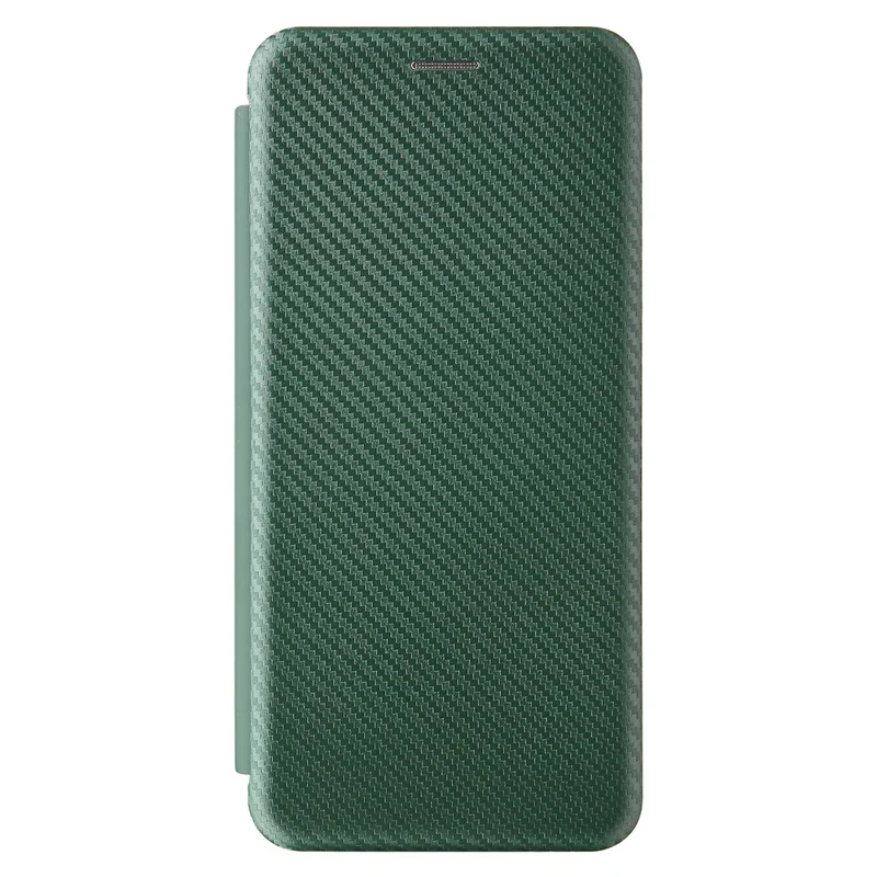 Auto-absorbed Stand Carbon Fiber Texture Leather Shell Cover for Xiaomi Redmi K40 Pro / Redmi K40 / Redmi K40 Pro+ / Mi 11i / Poco F3 - Green