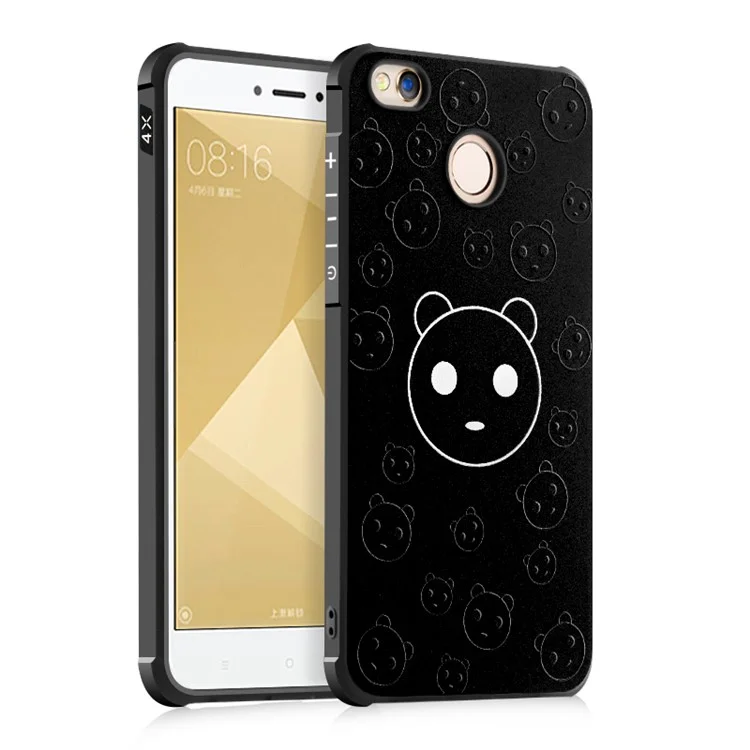 Pattern Printing All-wrapped Drop-proof TPU Case Accessory for Xiaomi Redmi 4X - Bear Heads
