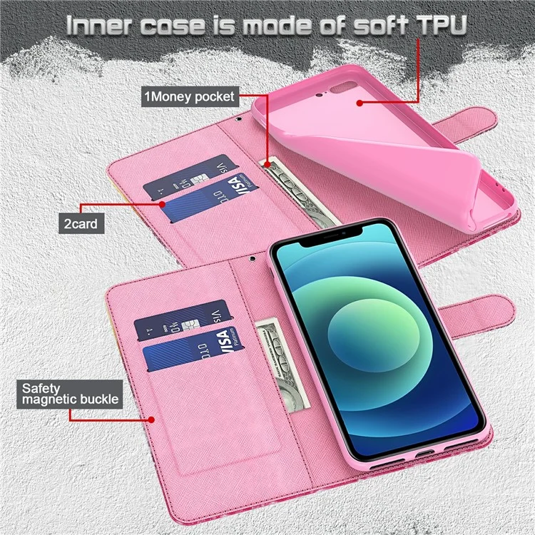 Pattern Imprenting Willet Stand PU Capacidad de Tapa de Teléfono de Cuero Para Xiaomi Redmi 9T / Nota 9 4G (Qualcomm Snapdragon 662) / 9 Poder - Flor de Remolino