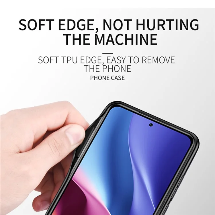 Housse de protection hybride en PC et TPU revêtue de tissu pour Xiaomi Redmi K40/K40 Pro/K40 Pro+/Mi 11i/Poco F3s - Noir