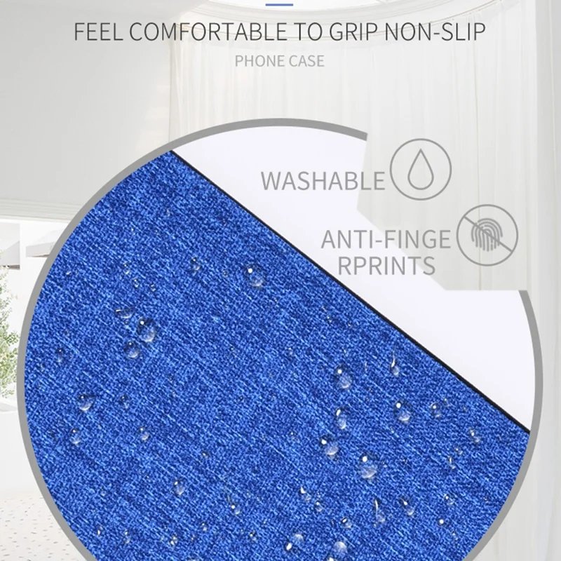 TPU Rivestito in Stoffa + PC Protezione Full Protection Case di Copertura Per Telefono Ibrido Per Xiaomi Redmi K40/K40 Pro/K40 Pro +/mi 11i/Poco F3 - Blu