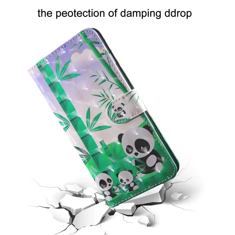 Pattern Printing Wallet Stand PU Leather Phone Cover Case for Xiaomi Redmi 9T / 9 Power / Note 9 4G (Qualcomm Snapdragon 662) - Panda