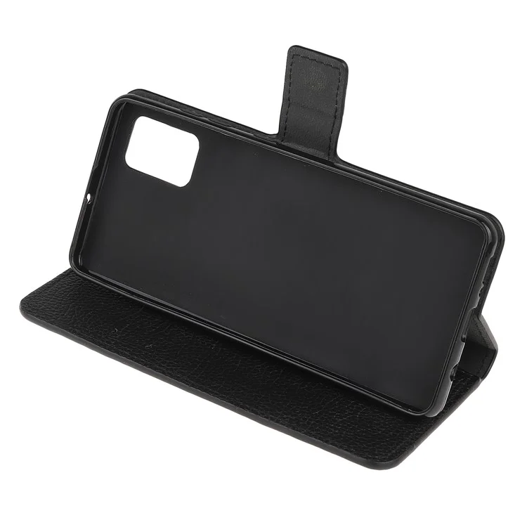 Бумажник с текстурой личи, подставка, кожаный корпус для Xiaomi Poco M5s 4G / Redmi Note 10 4G / Note 10S 4G