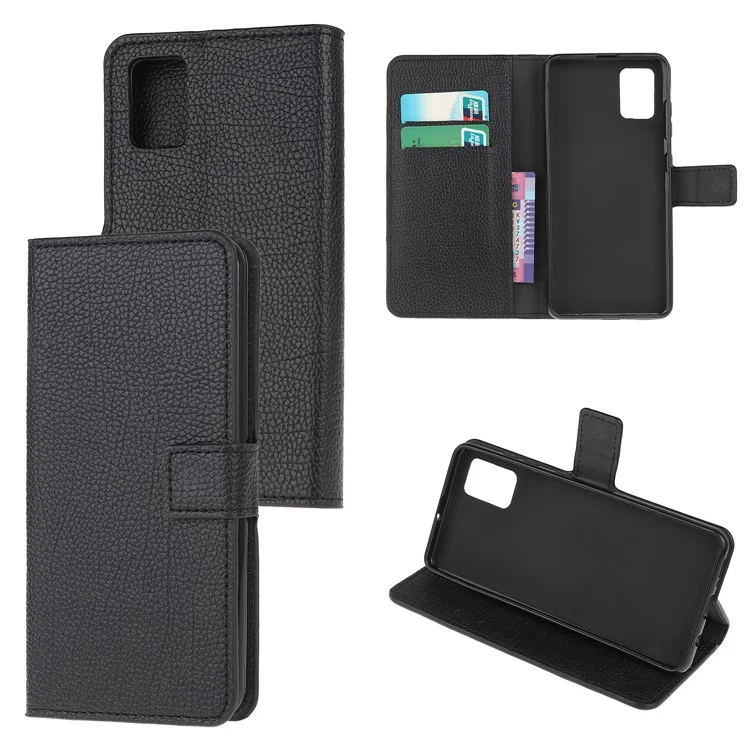 Бумажник с текстурой личи, подставка, кожаный корпус для Xiaomi Poco M5s 4G / Redmi Note 10 4G / Note 10S 4G