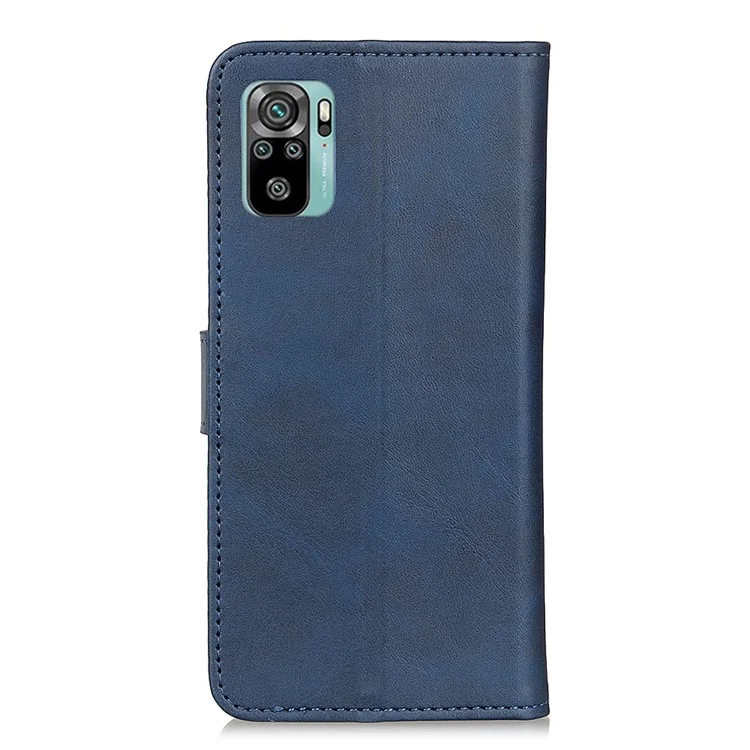 pu en Cuir Portefeuille Board de Protection de la Coque du Téléphone Pour Xiaomi Redmi Note 10 4G / Note 10S - Bleu