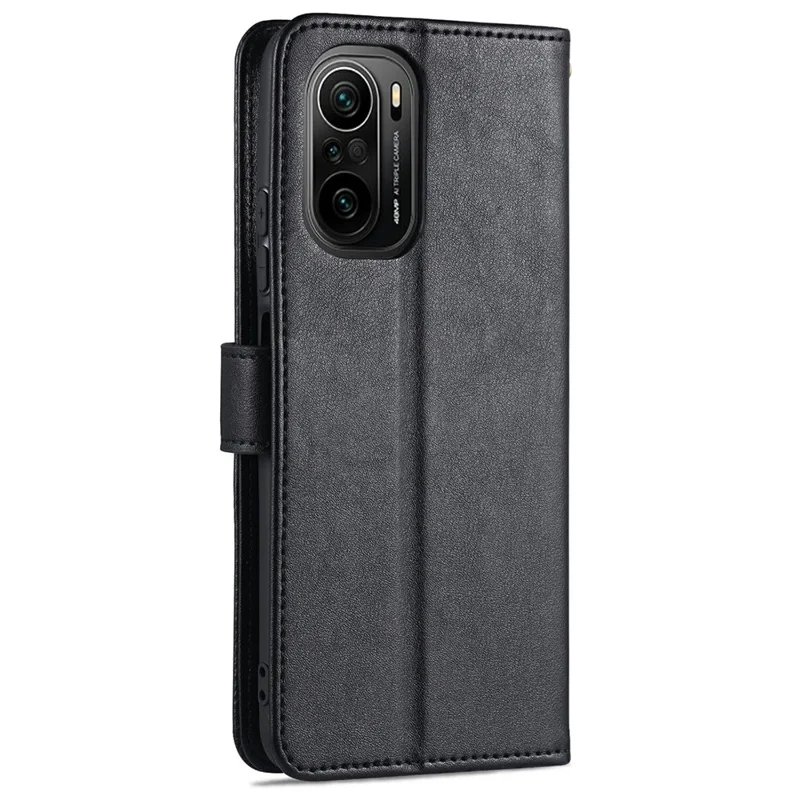 AZNS Wallet Stand Leather Protective Case for Xiaomi Redmi K40/K40 Pro / Xiaomi Poco F3 - Black