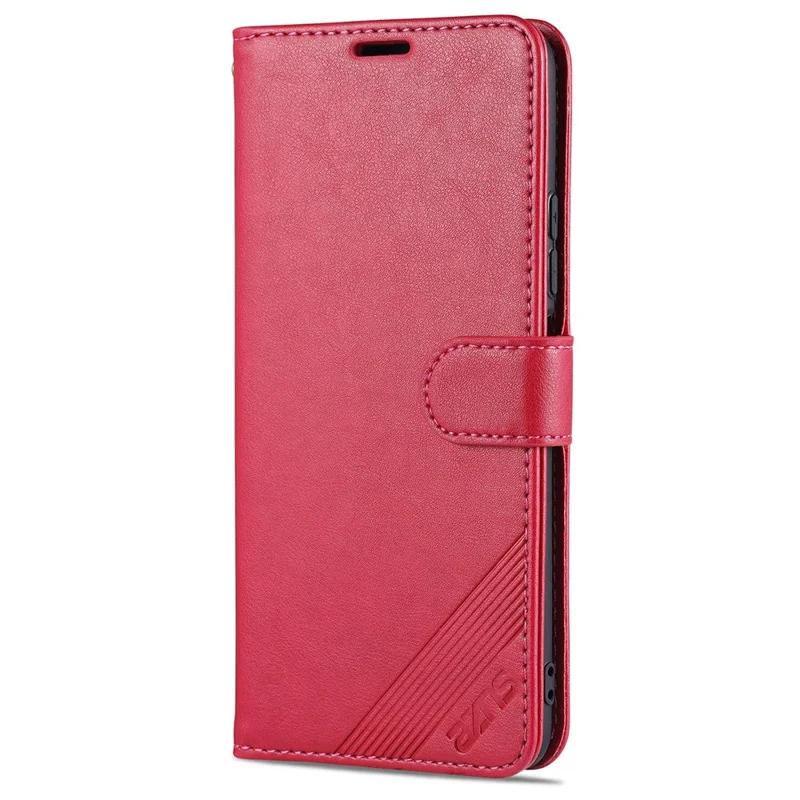 AZNS Wallet Stand Leather Protective Case for Xiaomi Redmi K40/K40 Pro / Xiaomi Poco F3 - Red