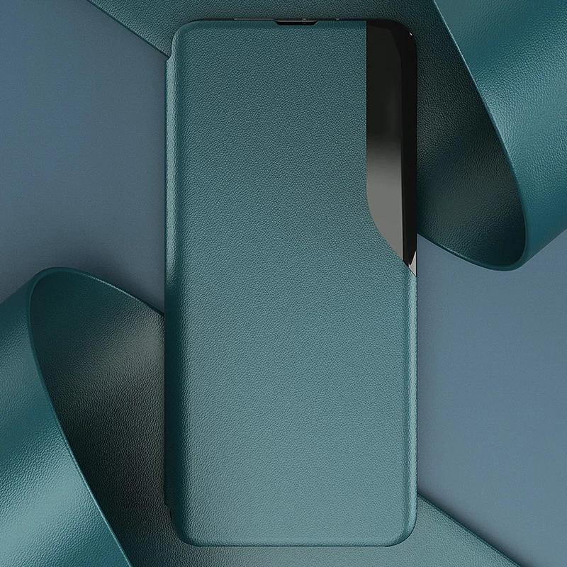 Чехол-книжка из искусственной кожи с подставкой для Xiaomi Poco M5s 4G / Redmi Note 10 4G / Note 10S 4G — Зеленый