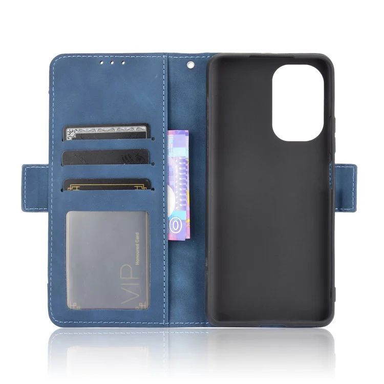 Caso Protector de la Billetera de Cuero Con Múltiples Ranuras Para Tarjetas Para Xiaomi Redmi K40 Pro / Redmi K40 / Redmi K40 Pro+ / Mi 11i / Poco F3 - Azul