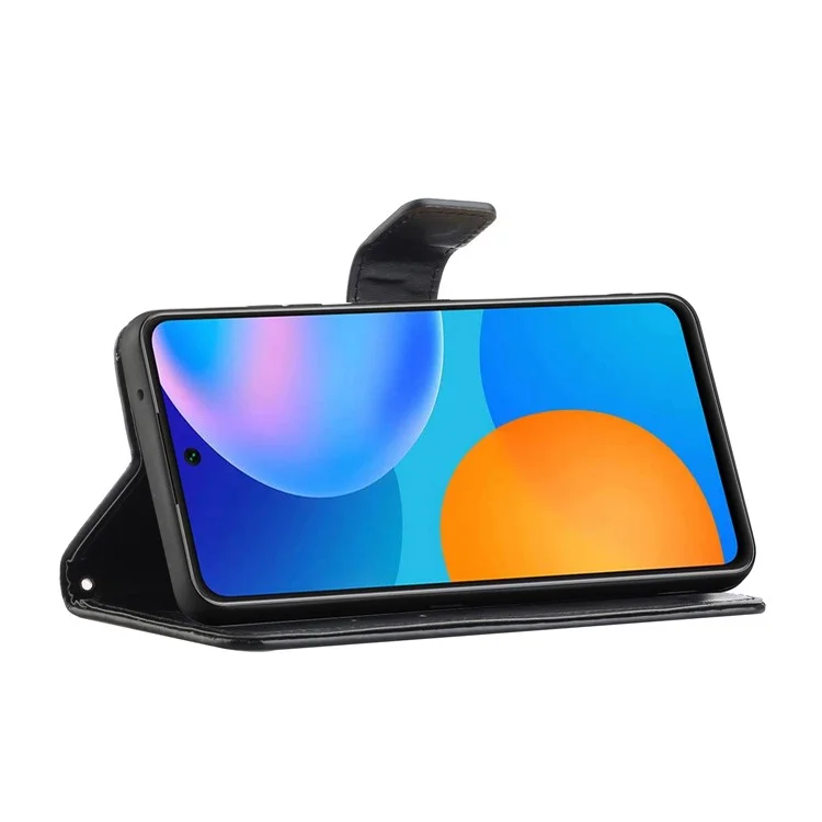 Fiori di Farfalla All'interno e All'esterno Impronta Copertina Del Portafoglio in Pelle Per Xiaomi Redmi Note 10 Pro 4G (india)/(global)/nota 10 Pro Max - Nero