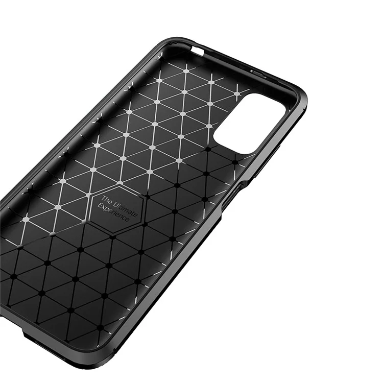 Custodia in TPU ultra sottile con texture in fibra di carbonio, antiurto, per Xiaomi Redmi Note 10 5G/Poco M3 Pro 5G/4G - Nero