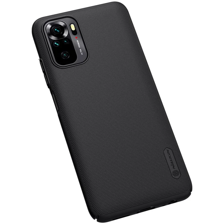 Nillkin Super Frosted Shield Series Series Chace Chace Для Xiaomi Redmi Note 10 4G / Redmi Note 10s - Черный