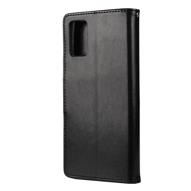 Maniente Impreso de Mariposas Flower Cuero de Cuero Case Para Xiaomi Redmi Note 10 4G / Nota 10s - Negro
